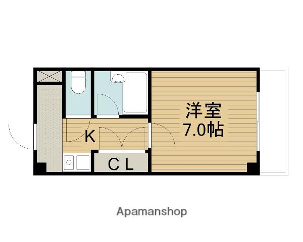 アネックス木の国(1K/7階)の間取り写真