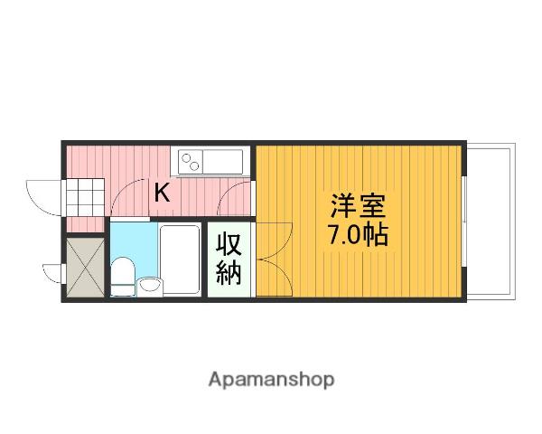 イクロスアメニティ野崎(1K/3階)の間取り写真