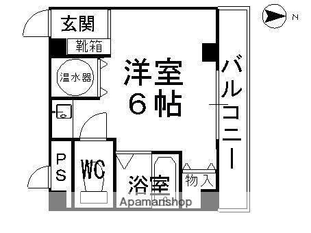 トゥー・レ・ジュー(ワンルーム/3階)の間取り写真