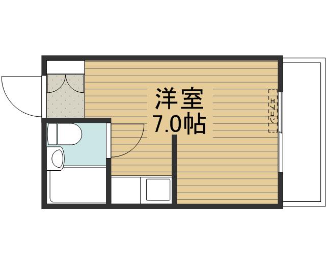 ローレンスハイム(ワンルーム/2階)の間取り写真