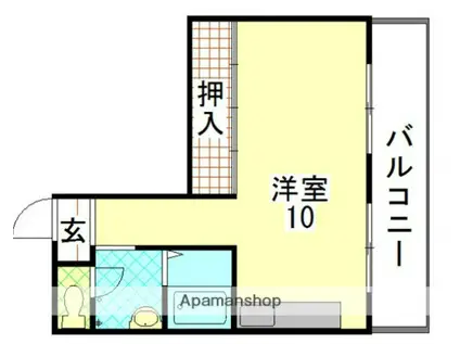 隅田マンション(ワンルーム/3階)の間取り写真