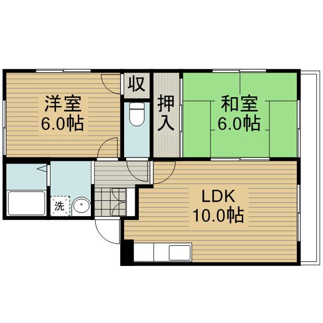 アヴィタンテ加納A棟(2LDK/1階)の間取り写真
