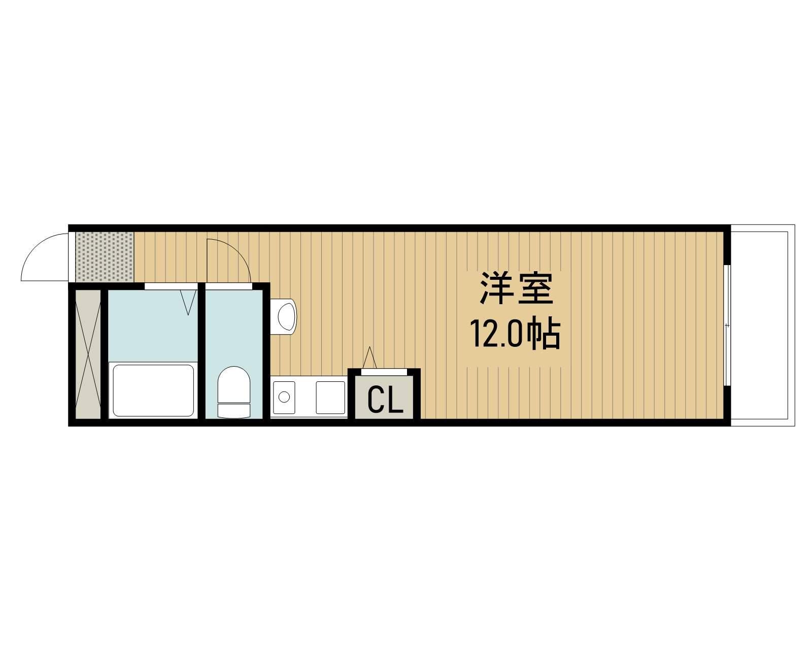 アバンス大友(ワンルーム/3階)の間取り写真