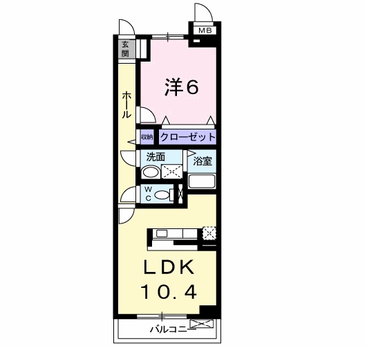 メゾン・ド・リズ(1LDK/3階)の間取り写真