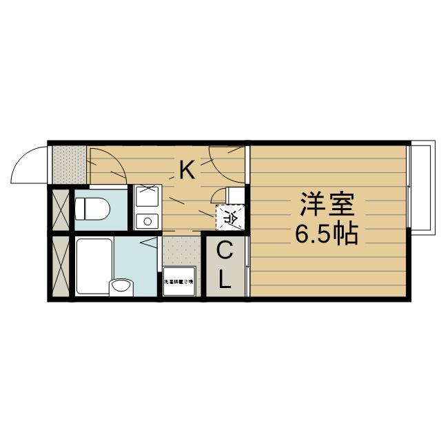 レオパレス夢2番館(1K/2階)の間取り写真