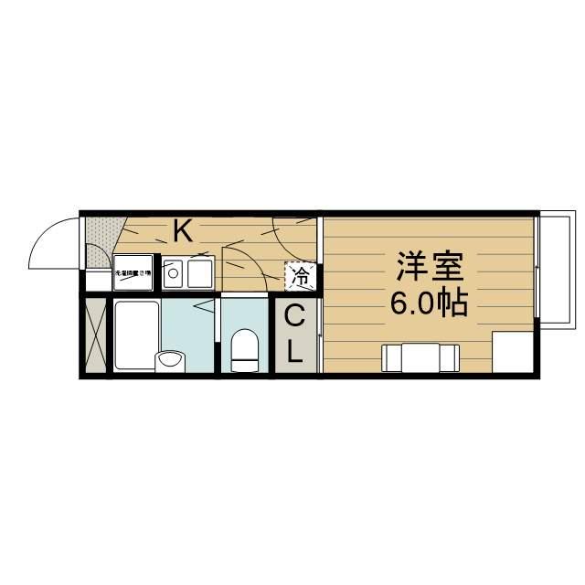 レオパレス優(1K/2階)の間取り写真