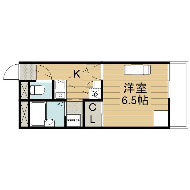 レオパレスマエダ(1K/1階)の間取り写真