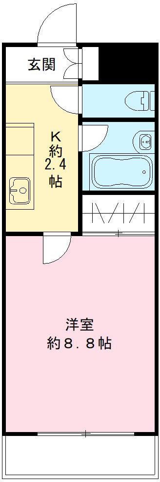 PRIMROSE(1K/6階)の間取り写真