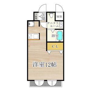 メゾンパティオⅡ(1K/6階)の間取り写真