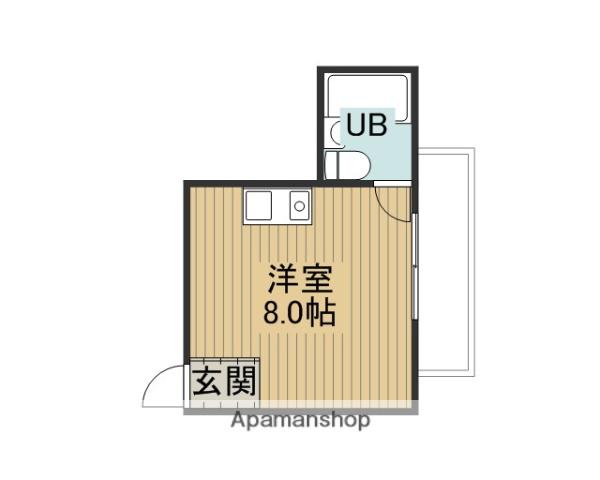レインボーエム(ワンルーム/3階)の間取り写真