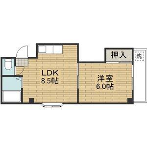 ハイツことぶき2番館(1DK/4階)の間取り写真