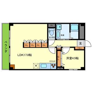 若草ハイツ(1LDK/2階)の間取り写真