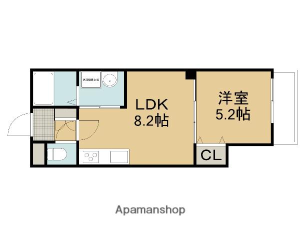 クリエオーレ北条(1LDK/3階)の間取り写真