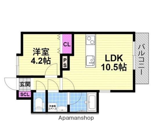 アーキビルド4(1LDK/1階)の間取り写真