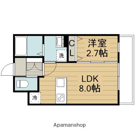 ST・RESIDENCE南津の辺(1LDK/1階)の間取り写真