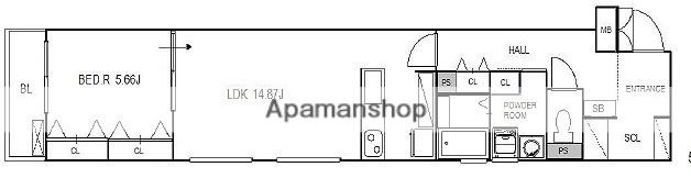 COLORS(1LDK/2階)の間取り写真