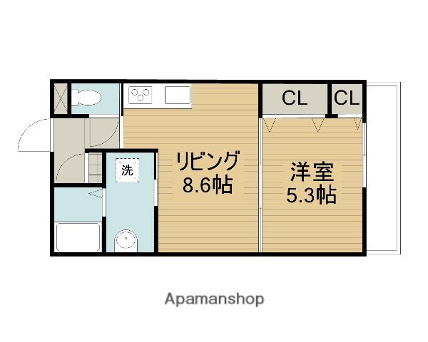 ピレーネ北条Ⅴ(1LDK/1階)の間取り写真