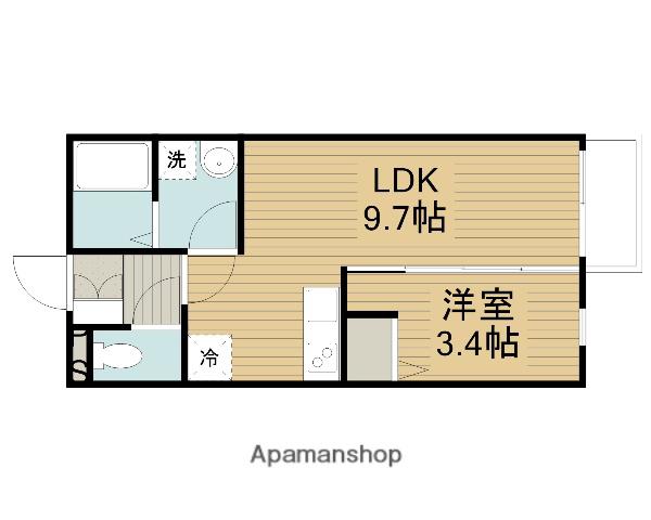 REVITA野崎(1LDK/2階)の間取り写真
