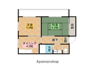 メゾンブランエベール(2DK/3階)の間取り写真