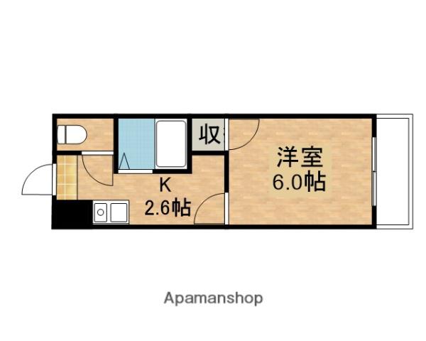 マンションパルス(1K/3階)の間取り写真