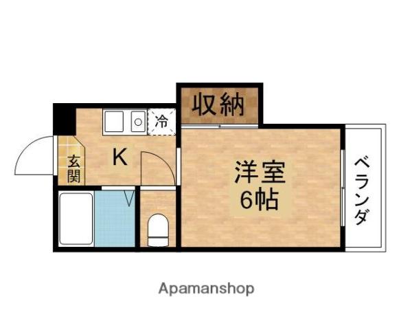 第11シンワマンション(1K/4階)の間取り写真