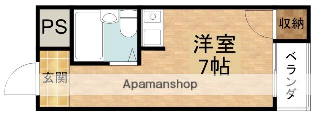 アリスト豊新(ワンルーム/5階)の間取り写真