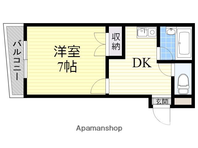 サクセス16(1DK/3階)の間取り写真