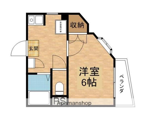 サクセス16(1DK/3階)の間取り写真