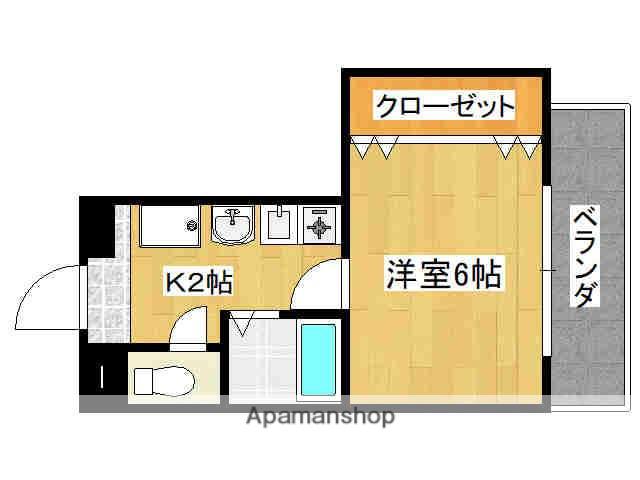 ブリレ・ボヌール(1K/4階)の間取り写真