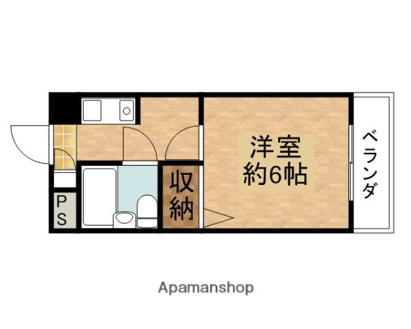 ビクトリーハイム西光(1K/4階)の間取り写真