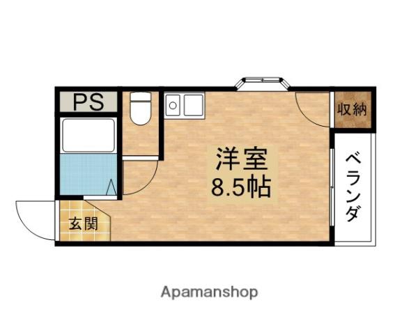 オークヒルズ(ワンルーム/4階)の間取り写真