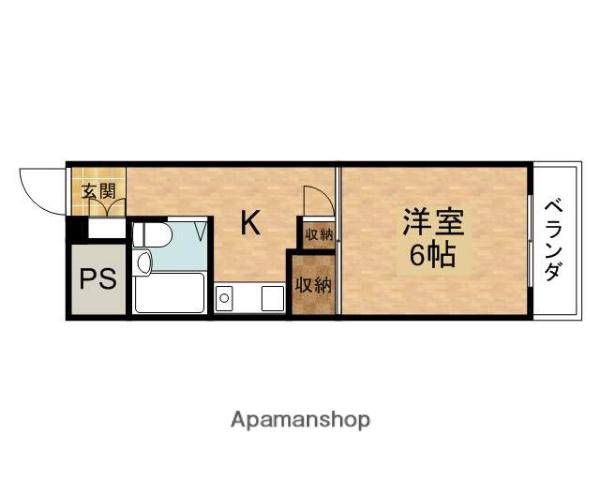 第8シンワマンション(1K/2階)の間取り写真