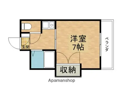 京和マンション(1K/4階)の間取り写真