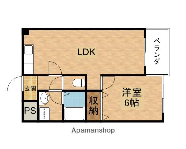 レクシア上新庄(1LDK/1階)の間取り写真