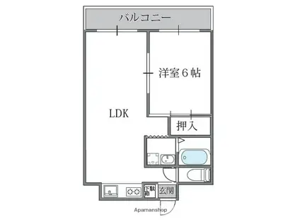 サン・ホワイティ豊里(1LDK/5階)の間取り写真