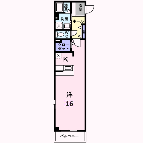 アールメゾンアワジ(1K/3階)の間取り写真