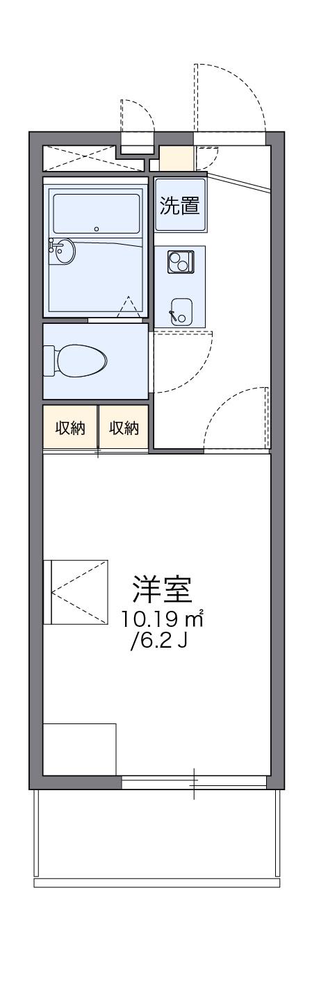 レオパレス三津屋(1K/3階)の間取り写真