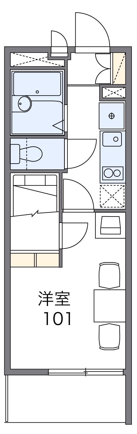 レオパレスNEW BROAD(1K/1階)の間取り写真