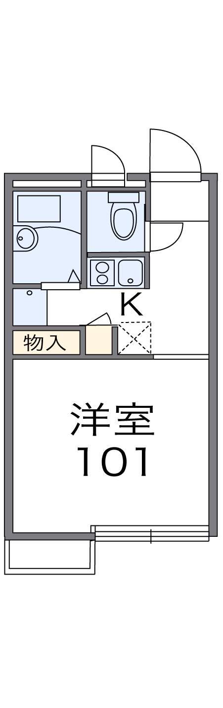 レオパレスヴィラコロンナ千里(1K/2階)の間取り写真