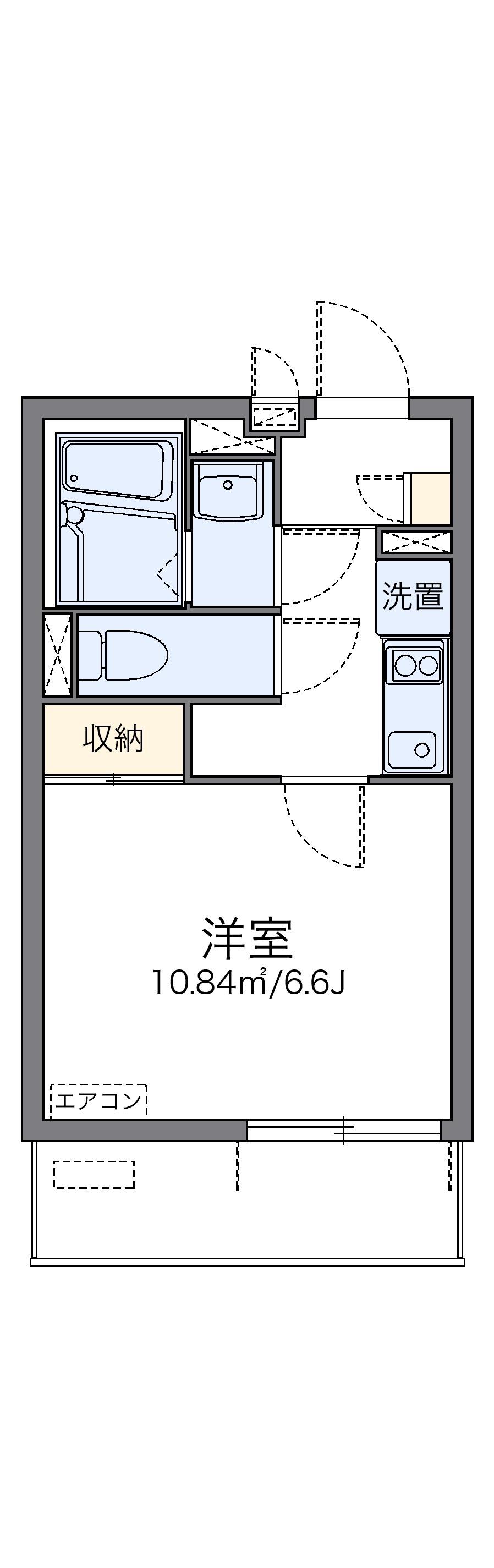レオネクストイクセン6(1K/2階)の間取り写真