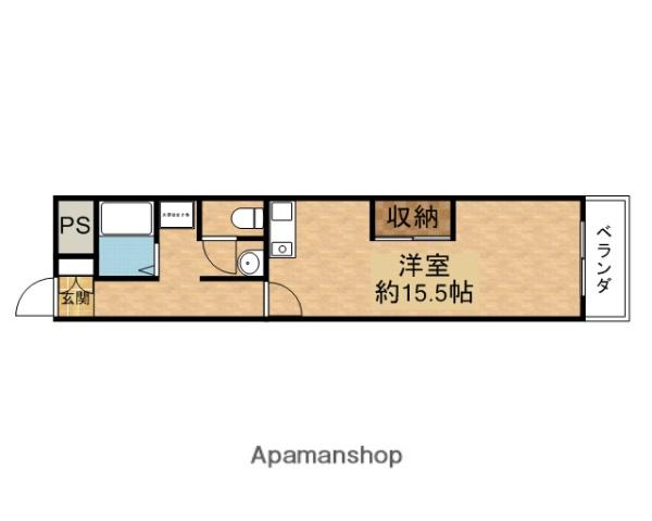 井高野中央ビル南館(ワンルーム/3階)の間取り写真