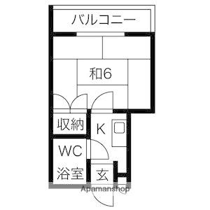 プレアール豊里Ⅱ(1K/2階)の間取り写真