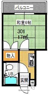プレアール豊里Ⅱ(1K/3階)の間取り写真