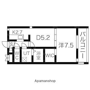 ジュネス姫里1(1DK/3階)の間取り写真