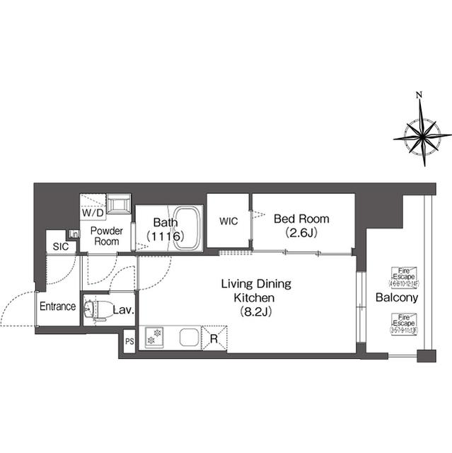 コンフォリア・リヴ南森町Ⅱ(1LDK/10階)の間取り写真