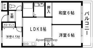 レクシア豊里(3LDK/2階)の間取り写真