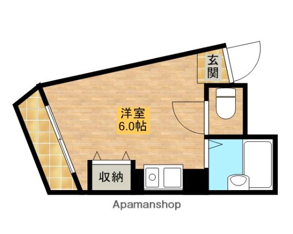 太田ビル(ワンルーム/4階)の間取り写真