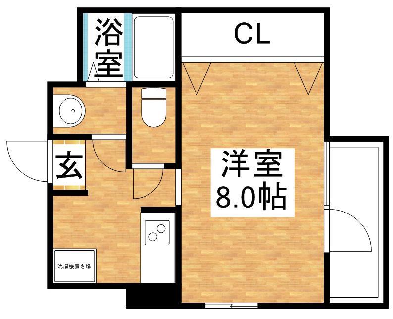 FLAT34新大阪南(1K/7階)の間取り写真