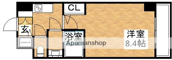 クレアートアドバンス北大阪(1K/5階)の間取り写真