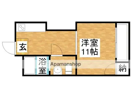 エバーグリーン新大阪(ワンルーム/1階)の間取り写真